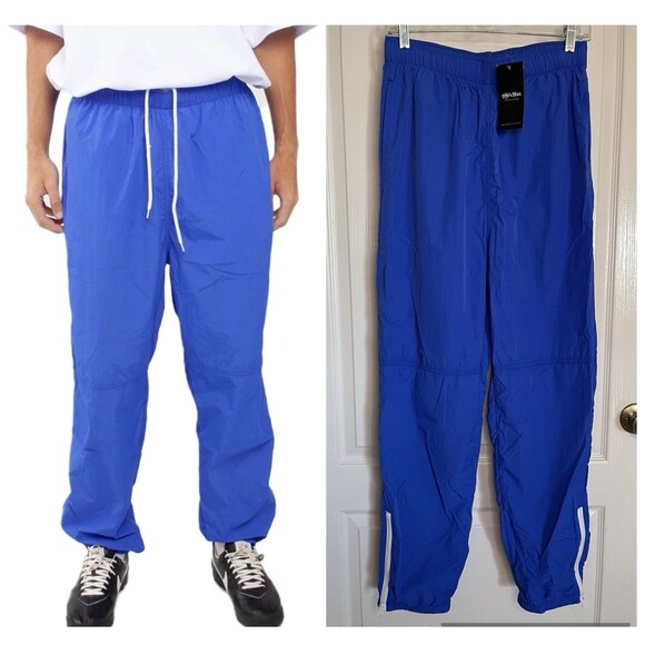 Shaka Wear SHNTP Royal Blue Nylon Tracksuit Pants Men’s Sm Lightweight Drawcord - Picture 1 of 7